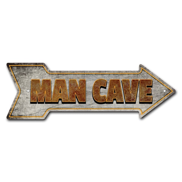 Signmission Man Cave 2 Arrow Sign Funny Home Decor 30in Wide P-ARROW10-999756 - main